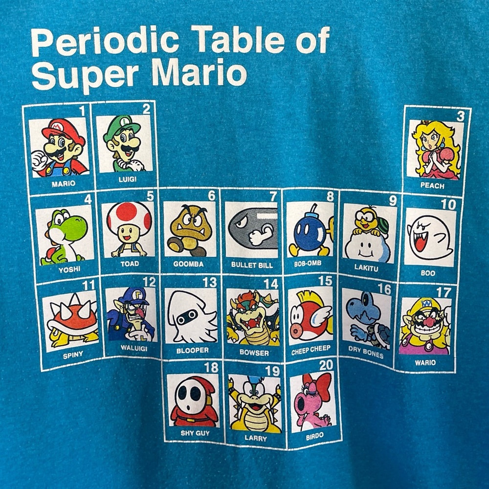 Nintendo Super Mario Blue Graphic T-Shirt